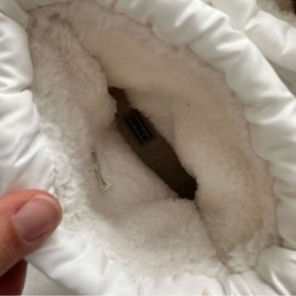 CROCS Classic Lined Neo Puff Boots White Women’s Size 10 - Picture 7 of 11